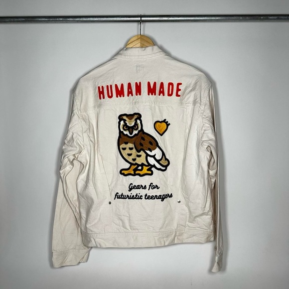 Human Made Natural Denim Work Jacket Size Large - Picture 2 of 6